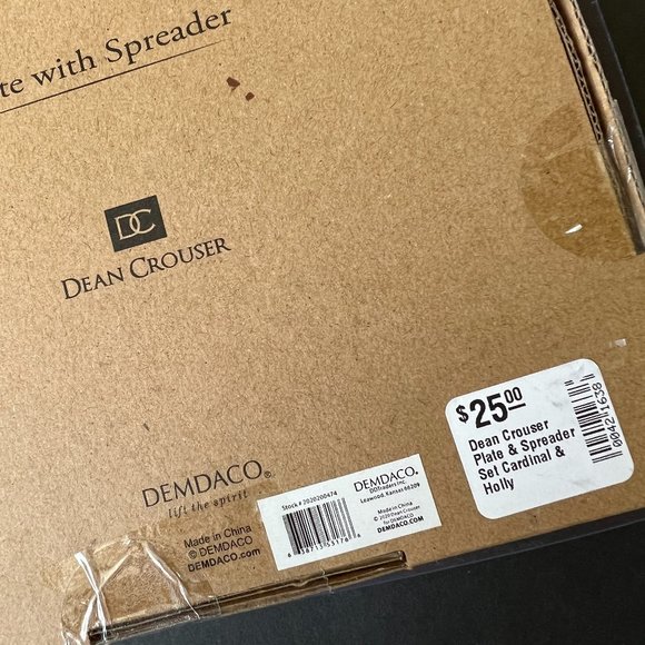 DEAN & CROUSER Holiday Plate & Spreader Gift Set NIB - Picture 4 of 4